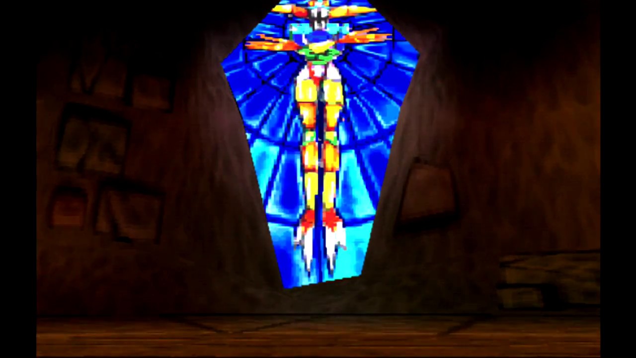 medievil stained glass demon